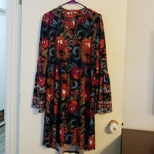 Floral long sleeve dress